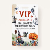 ラブリーウォータカラー子供の誕生日ハロウィーンVIP バッジ (正面)