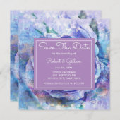 ラブリーウォーターカラーバラ セーブザデート (正面/裏面)