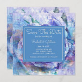 ラブリーウォーターカラーバラ セーブザデート (正面/裏面)