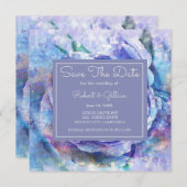 ラブリーウォーターカラーバラ セーブザデート (正面/裏面)