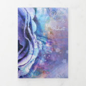 ラブリーウォーターカラーバラ 三つ折り招待状 (カバー)