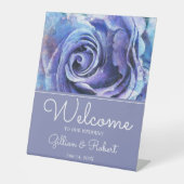 ラブリーウォーターカラーバラ 台座サイン (正面)