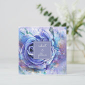 ラブリーウォーターカラーバラ 招待状 (スタンド正面)