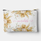 ラブリーウォーターカラーピンクボホパンパスグラス名 アクセサリーポーチ (裏面)