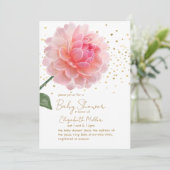 ラブリーウォーターカラーフラワーベビーシャワー招待状 招待状 (スタンド正面)
