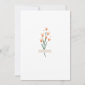 ラブリーウォーターカラーワイルドフラワーリハーサルディナー 招待状 (裏面)