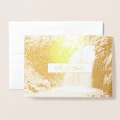 ラブリーウォーターフォールありがとう 箔カード (封筒付き正面)