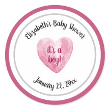 ラブリーウォーター色のハートベビーシャワー