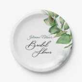 ラブリーウォーター色の緑の紙プレート ペーパープレート (正面)