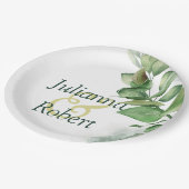 ラブリーウォーター色の緑の紙プレート ペーパープレート (アングル)