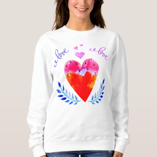 ラブリーウォーター色マザーバードアイコン スウェットシャツ (正面)