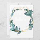 ラブリーウォーター葉カラーフレーン結婚ズ 招待状 (裏面)