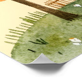 ラブリーウッドランドディアカントリーサイドホームキッズ ポスター (角)