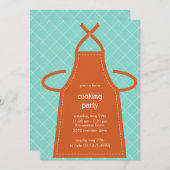 ラブリーエプロンサマーパーティー/料理パーティの招待状 招待状 (正面/裏面)