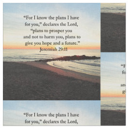 ラブリーエレミヤ29:11日の出の写真 ファブリック