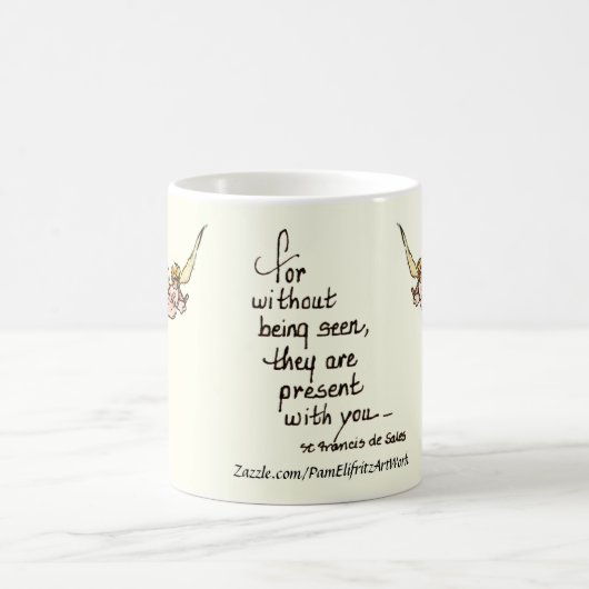 ラブリーエンジェルとことわざの心地よいスケッチ コーヒーマグカップ (中央)