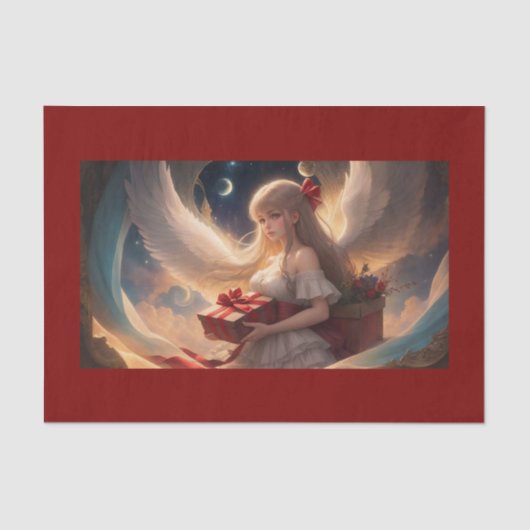 ラブリーエンジェルウィズプレゼントティッシュペーパー 薄葉紙 (正面)