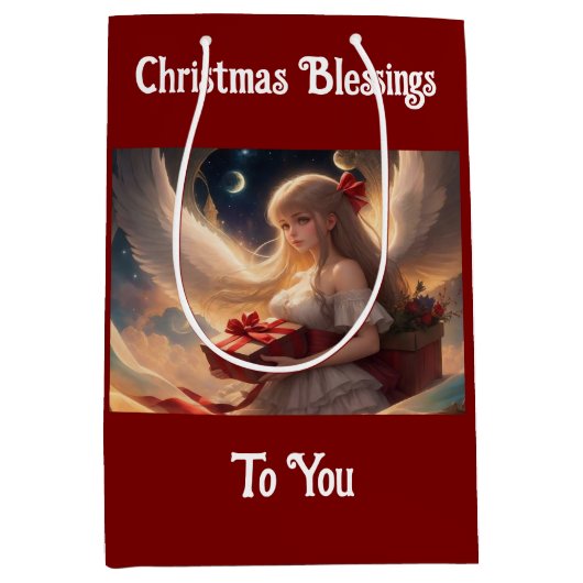 ラブリーエンジェルウィズプレゼント抱き枕 ミディアムペーパーバッグ (正面)