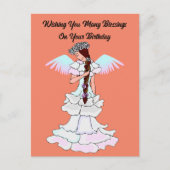 ラブリーエンジェル誕生日はがき ポストカード (正面)