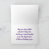 ラブリーエンジェル誕生日グリーティングカード カード (内部)