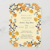 ラブリーエ色彩の鮮やかロローローズブライダルシャワー招待状 招待状 (正面/裏面)