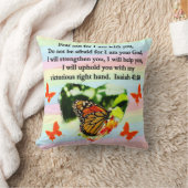 ラブリーオレンジバタフライイザヤ41:10デザイン クッション (ブランケット)