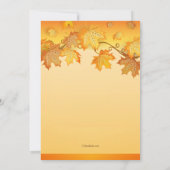 ラブリーオータム招待状 招待状 (裏面)