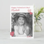 ラブリーカスタムハートフォトバレンタインデーのカード サンキューカード (スタンド正面)