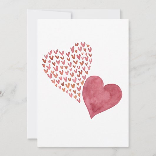 ラブリーカスタムハートフォトバレンタインデーのカード サンキューカード (裏面)