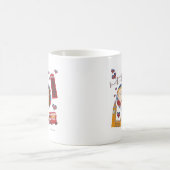 ラブリーカップル王室のマンガラブデザイン コーヒーマグカップ (中央)