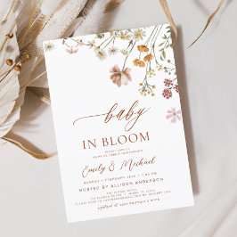 ラブリーカップル ベビーシャワー ワイルドフラワーベイビー イン ブルーム 招待状