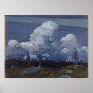 ラブリーカナディアン絵画ズのトム・トムソン・ムーンライト ポスター