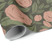 ラブリーカメリアスラッピング紙 ラッピングペーパー (ロールコーナー)