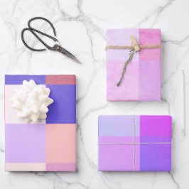 ラブリーカラフルなパステルトーンのプレイズ ラッピングペーパーシート