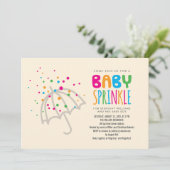 ラブリーカラフルモダンベビー散布招待状 招待状 (スタンド正面)