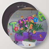 ラブリーカラフル誕生日 缶バッジ (正面&裏面)