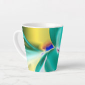 ラブリーカラープリントスモールラテマグ カフェラテマグ (左アングル)