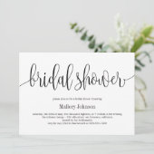 ラブリーカリク編集可能カラーブライダルシャワー 招待状 (スタンド正面)