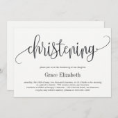 ラブリーカリグラティ《キリスト教》洗礼式や命名式招待状 招待状 (正面/裏面)
