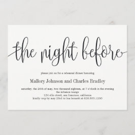 ラブリーカリグラフィリハーサルディナー招待状 招待状