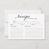 ラブリーカリフブライダルシャワーレシピカード (正面)