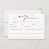 ラブリーカリフブライダルシャワーレシピカード (正面)