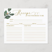 ラブリーカリフブライダルシャワーレシピカード (正面)