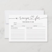 ラブリーカリフブライダルシャワーレシピカード (正面)