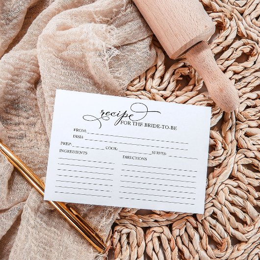 ラブリーカリフブライダルシャワーレシピカード