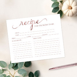 ラブリーカリフブライダルシャワーレシピカード