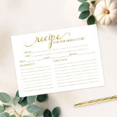 ラブリーカリフブライダルシャワーレシピカード