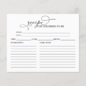 ラブリーカリフブライダルシャワーレシピカード (正面)