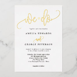 ラブリーカリフ実在ロイル結婚式招待状 箔招待状