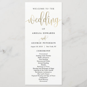 ラブリーカリフ結婚式 プログラムフェイク金ゴールド プログラム